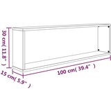  Kockaste zidne police 2 kom boja hrasta 100 x 15 x 30 cm drvene | shoptok.hr