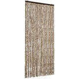 Furnova Zavesa proti mrčesu bež in rjava 90x220 cm šenilja, (21918421) | Shoptok.si