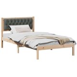  konstrukcija postelje z vzglavjem temno siva 100 x 200 cm blago, (5000084131) | Shoptok.si