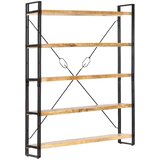 Police za knjige s 5 razina 140x30x180 cm masivno drvo manga | shoptok.hr