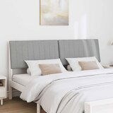 vidaXL Tapecirano vzglavje Svetlo siva 200 cm Masivno borovo les | Shoptok.si