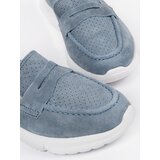GOODIN Leather blue platform loafers | shoptok.hr