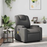 vidaXL masažni naslanjač sivo umetno usnje | Shoptok.si