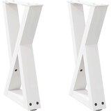  Noge za stolić za kavu 2 kom bijele 28x(42-43 3) cm čelik | shoptok.hr