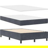  Okvir kreveta s madracem i LED-om tamno siva 120x190 cm baršun | shoptok.hr