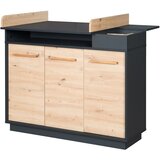 Roba Antracitno siva/u prirodnoj boji niska dječja komoda u dekoru hrasta s promjenjivim stolom 118x103 cm Lenn – Cijene