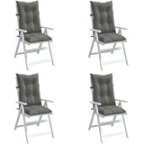 vidaXL Jastuci za stolice 4 kom tamnosivi 120x50x7 cm od tkanine | shoptok.hr