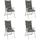 vidaXL Jastuci za stolice 4 kom tamnosivi 120x50x7 cm od tkanine