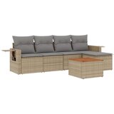  6-dijelni set vrtnih sofa s jastucima bež od poliratana | shoptok.hr