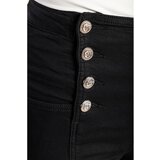 Fenzy Traperice S Ukrasnim Gumbima, Crne | shoptok.hr