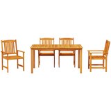  Vrtni set za objed 5 kom. Smeđa Čvrsto drvo akacije | shoptok.hr
