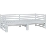  Dnevni ležaj na izvlačenje 2 x (90 x 200) cm bijeli od borovine | shoptok.hr