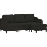 vidaXL Trosed s stolčkom za noge črn 180 cm blago | Shoptok.si