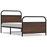 Maison Chic Posteljni okvir - Enojna postelja - Postelja za odrasle brez vzmetnice 90x200 cm rjav hrast inž. les-J6712, (21774360) | Shoptok.si