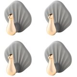 INF 4 Pack Močni Samolepilni Kljuki Brez Vrtanja - Obešanje Brez Poškodb Grey, (22064578) u
