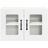  Stenska kuhinjska omarica s polico 2 pcs Visok sijaj bela | Shoptok.si