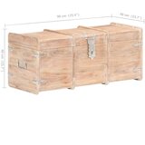  Škrinja za pohranu 90 x 40 x 40 cm od masivnog bagremovog drva | Eponuda.com