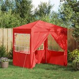 Šator za svadbe - šator za zabave Crvena 200 x 200 x 240 cm PE i čelik | shoptok.hr