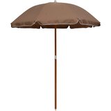  Vrtni suncobran s čeličnim stupom 180 cm smeđesivi | shoptok.hr