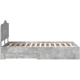  Krevetna konstrukcija s ladicama Betonski sivi 135 x 190 cm | shoptok.hr