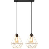  Luster na sajli KARO 2xE27/15W/230V zlatna/crna | Eponuda.com