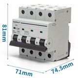Aigostar Automatski osigurač 4-fazni 4P-25A-C 400V | Eponuda.com