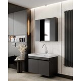 Skye_Decor Set kupatilskog ormarića sa umivaonikom i ogledalom, 2 dela, Antracit Cene