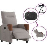  Električni naslonjač od tkanine smeđesivi | shoptok.hr