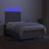  Krevet box spring s madracem LED svjetlosivi 120x200 cm tkanina | shoptok.hr