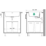 Kando RIGA 60 CRNA 580X500/200 mm | Eponuda.com
