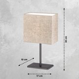 Fischer & Honsel Črna/bež namizna svetilka s tekstilnim senčilom (višina 30 cm) Kate – | Shoptok.si