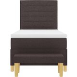  Krevet s kutijom s madracem i klupom tamno smeđi 100x200 cm Tkanina | shoptok.hr