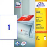 Avery Zweckform Univerzalne etikete 210 x 297 mm, 100/1 Cene