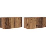 vidaXL Set TV komoda 4 pcs Staro drvo Srednja 30 x 60 x 30.5 cm | shoptok.hr