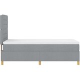  Box Spring postelja z ležiščem in LED svetlobo svetlo siva 90x190 cm tkanina, (22081135) | Shoptok.si