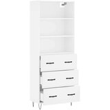  Visoka komoda bijela 69 5x34x180 cm konstruirano drvo | shoptok.hr