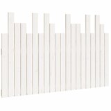 Maison Chic stensko posteljno vzglavje - vzglavna omarica - nočna omarica belo 127,5x3x80 cm trdna borovina, (21706965) | Shoptok.si