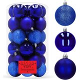  Božićne kuglice 6 cm – set od 30 komada, tamnoplave | shoptok.hr