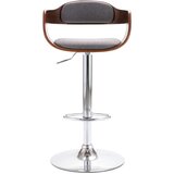  Barski stolček vezan les in sivo blago, (20817364) | Shoptok.si