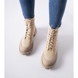 Gemre Beige eco-suede ankle boots Orson | Shoptok.si
