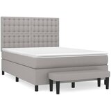  box spring s madracem svjetlosivi 140x200 cm od tkanine | shoptok.hr