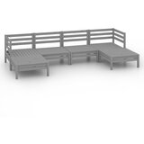 Maison Chic Seti vrtnega pohištva - Vrtna garnitura - Vrtni pohištvo set 6-delna siva trdna borovina, (21813454) | Shoptok.si