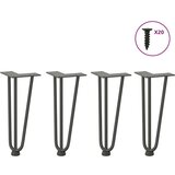 vidaXL Noge za mizo za lase 4 kosi antracit 30 cm trdno jeklo | Shoptok.si