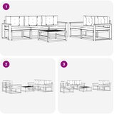  Set vanjskih sofa 6 kom. Bijela i svjetlosiva | shoptok.hr