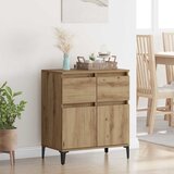  Kreveta Umjetnički hrast 60 x 35 x 70 cm Obrađeno drvo i čelik | shoptok.hr