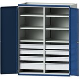 ANKE Omara za težka bremena JUMBO s predelno steno, 8 predalov 6 x 120, 2 x 180 mm, VxŠxG 1950 x 1484 x 690 mm | Shoptok.si