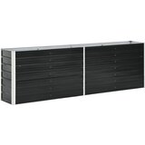 vidaXL Visoka greda pocinkano jeklo 240x40x77 cm antracitna Cene
