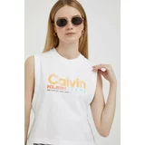 Calvin Klein Jeans Pamučni top boja: bijela