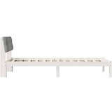 vidaXL Okvir kreveta s uzglavljem Bijela i svijetlosiva 90 x 190 cm | shoptok.hr