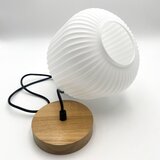 Viseći luster na sajli HARMONY 1xE27/15W/230V prečnik 20 cm bela/hrast | Eponuda.com